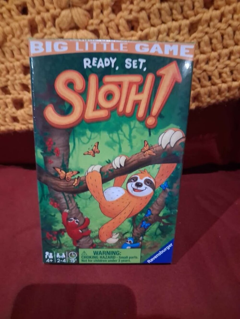 Big Little Game Ready, Set, Sloth! Kids Family Board Game - New and Sealed